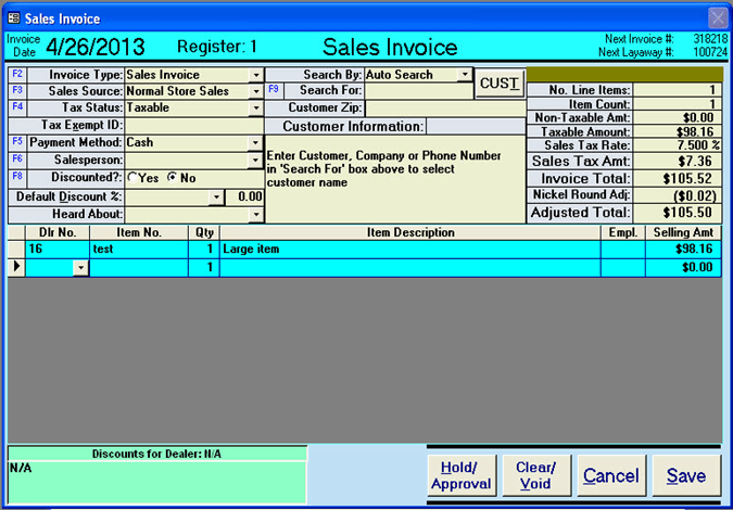 Invoice Rounding