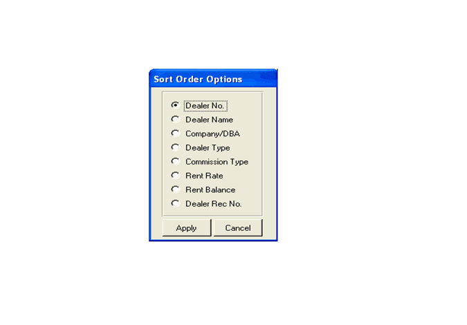 Sort Order Options