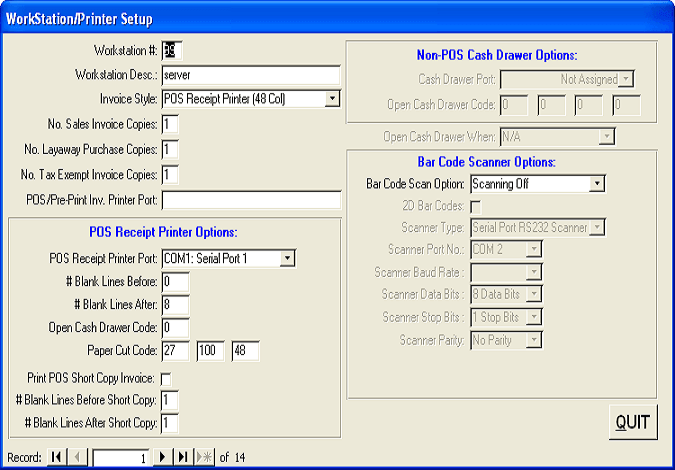 Workstation Printer Setup